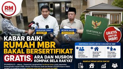 Foto ilustrasi Menteri PKP Maruarar Sirait dan Menteri ATR?BPN Nusron Wahid sedang memberikan keterangan pers - RMN -