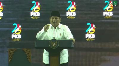 Presiden Prabowo Subianto di Harlah PKB ke-28 - Foto: YouTube PKB -