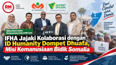 IJMA Foundation for Humanitarian Action (IFHA) melakukan kunjungan strategis ke kantor pusat ID Humanity Dompet Dhuafa di Ciputat, Tangerang Selatan, Rabu (2/9/2026). - Ilustrasi RMN -