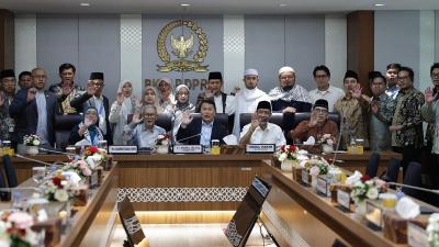 Asia Pacific Coalition for Quds and Palestine (APCQP) beraudiensi dengan BKSAP DPR RI, Kamis (29/10/2026) - Humas DPR -
