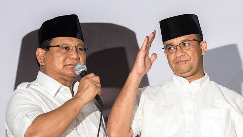 Ketum DPP Gerindra Prabowo Subianto dan Anies Baswedan/Net