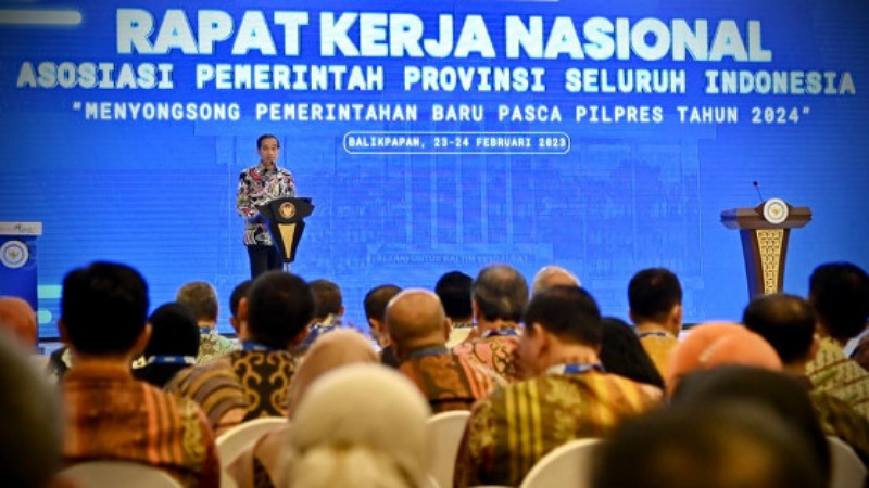 Presiden Joko Widodo saat membuka Rakernas APPSI di Balikpapan/Repro