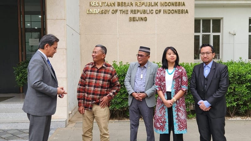 Dahlan Iskan di Kedubes Indonesia di Beijing, Tiongkok.-