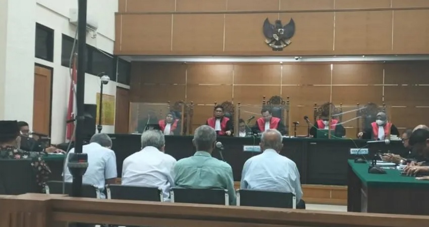 Sidang putusan kasus korupsi mega proyek BFC PT Krakatau Steel, Senin 10 Juli 2023. (Disway)