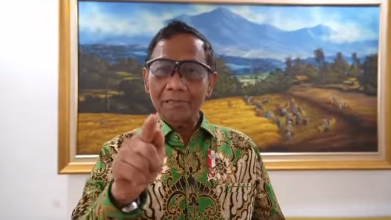 Menko Bidang Politik Hukum dan Keamanan (Polhukam), Mahfud MD. (Tangkapan Layar)