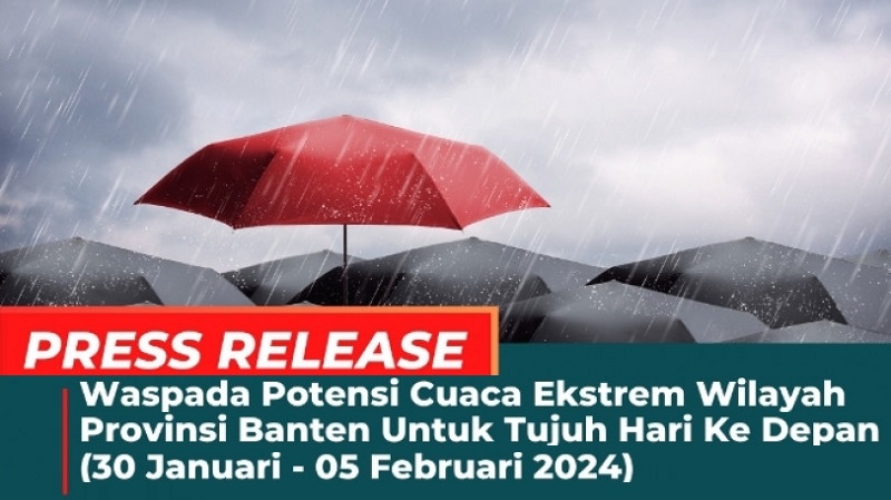 Waspada cuaca ekstren di Provinsi Banten. (Foto: Repro)