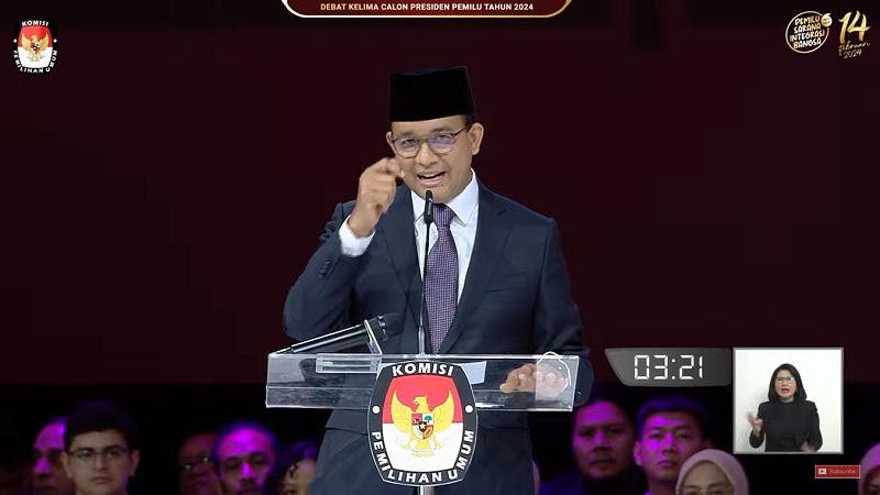 Calon Presiden nomor urut 1, Anies Baswedan. (TangkapanLayar)