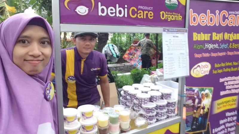 Salah satu outlet bubur bayi organik bergizi milik  Dewi Andarwati.---