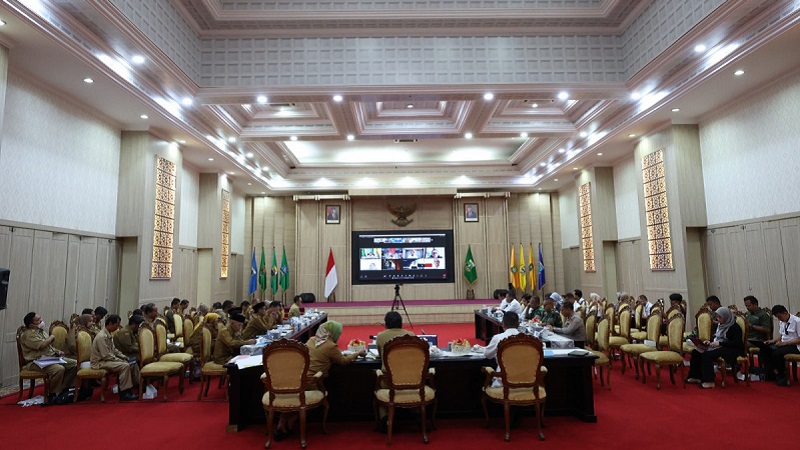 Rapat Koordinasi (Rakor) persiapan Pemilu bersama seluruh Kepala OPD. (Foto: Repro)