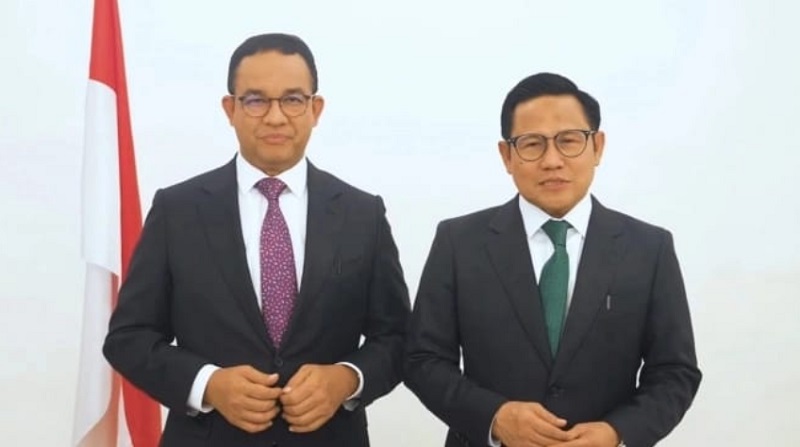 Capres dan cawapres nomor urut 1, Anies Baswedan - Muhaimin Iskandar mengucapkan selamat ke pasangan Prabowo - Gibran usai putusan MK. (Foto: Repro)