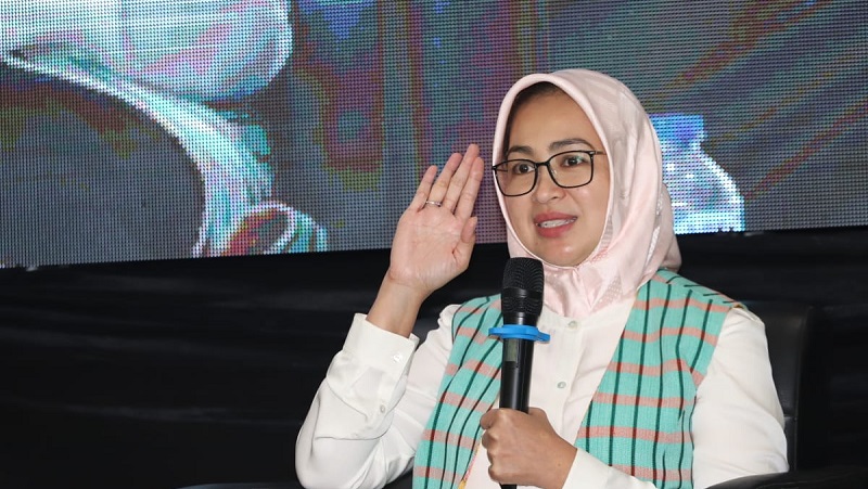 Airin Rachmi Diani saat pemaparan visi misi Bacagub Banten di Aula Kantor DPW PKB Provinsi Banten, Senin (20/5). (Foto: AMR/RMB)