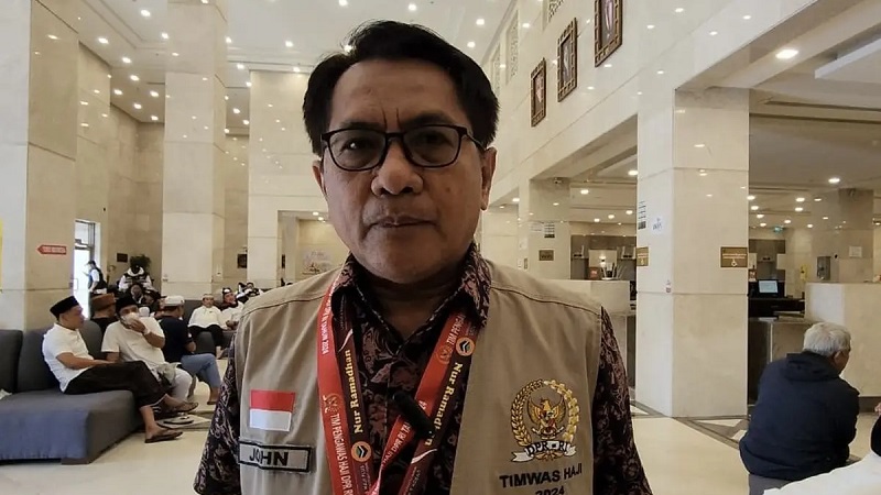 Anggota Timwas Haji DPR RI John Kenedy Azis mempertanyakan tambahan kuota haji reguler dialihkan ke ONH Plus. (Foto: Repro)