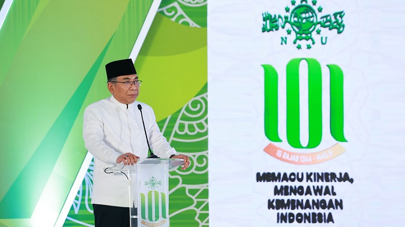 Ketum PBNU, KH Yahya Cholil Staquf memberikan mandat pada plt bendahara PBNU untuk mengelola izin tambang yang sudah diberikan pemerintah (Foto: LTN PBNU)