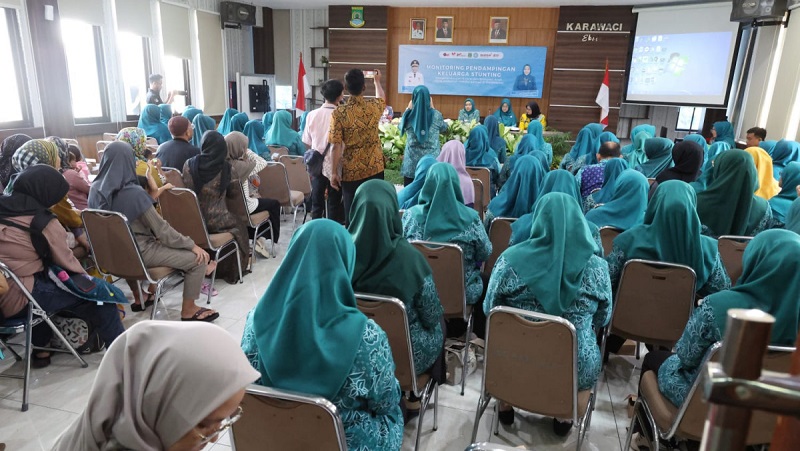 Pendampingan penanganan stunting oleh TP PKK Banten. (Foto: Biro Adpim dan Protokol)