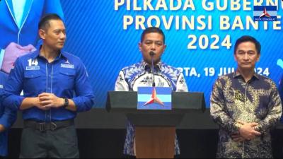 DPP Demokrat resmi mendukung Andra Soni - Dimyati Natakusumah di Pilgub Banten. [Foto: Tangkapan Layar]