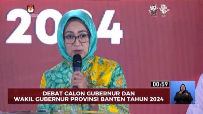 Calon gubernur nomor urut 01 Airin Rachmi Diany. [Foto: Repro/RMB]