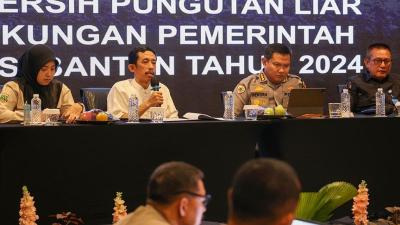 Rakor penguatan Unit Satgas Saber Pungli di Lingkungan Pemerintah Provinsi Banten. [Foto: Adpimpro Setda Banten/RMN]