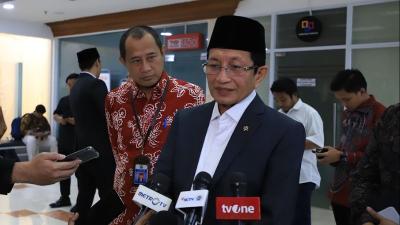Menteri Agama Nasaruddin Umar menjawab pertanyaan terkait berhaji pakai jalur laut - Dok Kemenag -
