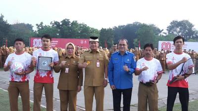 Bupati Tangerang, Moch. Maesyal Rasyid, saat membuka Pekan Olahraga Antar Pegawai (POR) Kabupaten Tangerang 2025. - Dok Pemkab Tangerang -