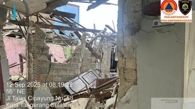 Tiga rumah roboh akibat ledakan di Pamulang - Pemkot Tangsel -