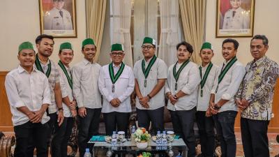 Gubernur Banten, Andra Soni menerima kunjungan Pengurus Badan Koordinasi Himpunan Mahasiswa Islam (Badko HMI) Jabodetabek-Banten - Biro Adpimpro Banten -