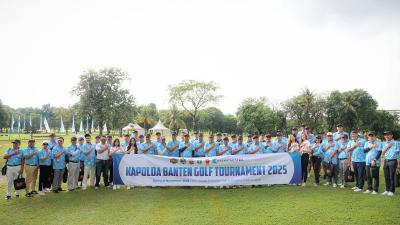 Turnamen Golf Kapolda Banten 2025 yang digelar di Krakatau The Royale Golf & Country Club, Kota Cilegon, Sabtu (8/11/2025). - Biro Adpimpro Banten -