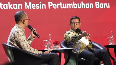 Gubernur Banten Andra Soni di acara Forum 2025 bertajuk "Penguatan Investasi dan Pembiayaan untuk Menciptakan Mesin Pertumbuhan Ekonomi Baru" di Jakarta, Rabu (10/12/2025) - Biro Adpimpro Banten -