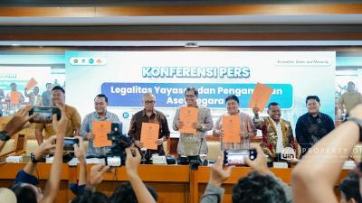 Konferensi pers terkait legalitas yayasan dan pengamanan aset negara UIN Jakarta - Foto: Dok Humas UIN -