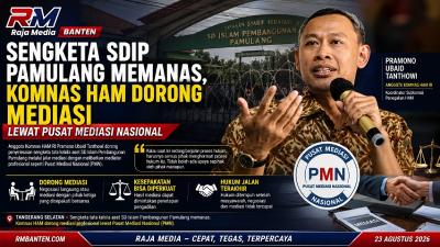 Anggota Komnas HAM RI Pramono Ubaid Tanthowi mendorong penyelesaian sengketa tata kelola aset SDIP Pamulang melalui jalur mediasi - RMN -
