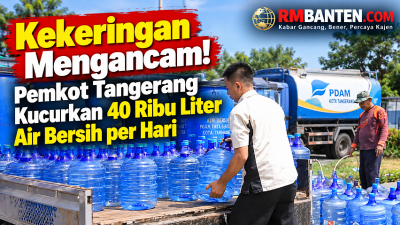 Pemkot Tangerang menurunkan hampir 10 armada tangki air  setiap hari dengan total distribusi mencapai sekitar 40 ribu liter air bersih atasi dampak kekeringan. - Ilustrasi RMN -