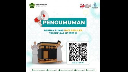 Pelunasan jemaah reguar tahun 2023 bisa dicek disini/Repro