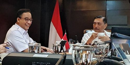 Anies Baswedan saat menjadi Gubernur DKI Jakarta bersama Menko Marves Luhut Binsar Pandjaitan /Net