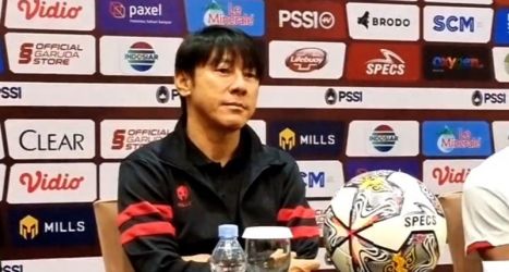 Pelatih sepakbola Timnas Indonesia Shin Tae-yong