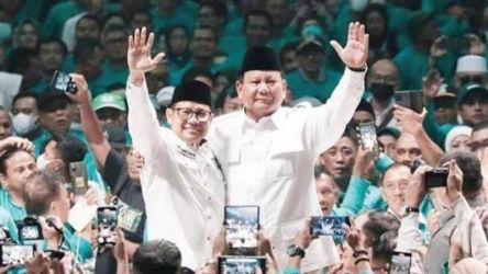 Ketum PKB Muhaimin Iskandar bersama Ketum Partai Gerindra Prabowo Subianto dalam satu kesempatan/Net