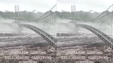 Disway, Banjir Tuhan, Lumajang, Jembatan Gantung, Runtuh.