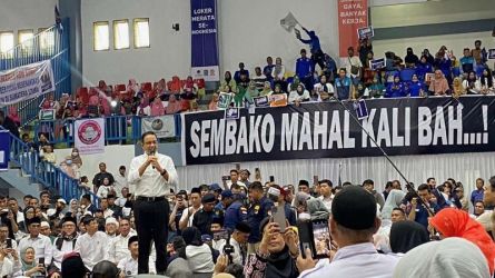 Calon Presiden nomor urut 1 saat berkampanye di Medan. (Foto: Dok VIva)