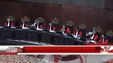 Persidangan perselisihan hasil pemilu (PHPU) di Mahkamah Konstitusi (MK). (Foto: Repro)