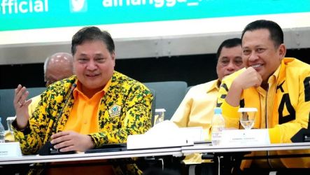 Ketum Partai Golkar Airlangga Hartato saat rapat pleno raihan Partai Golkar di Pemilu 2024. (Foto: Ist)